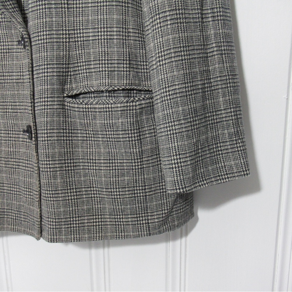 Pendleton Gray Houndstooth Double-Breasted Blazer… - image 4